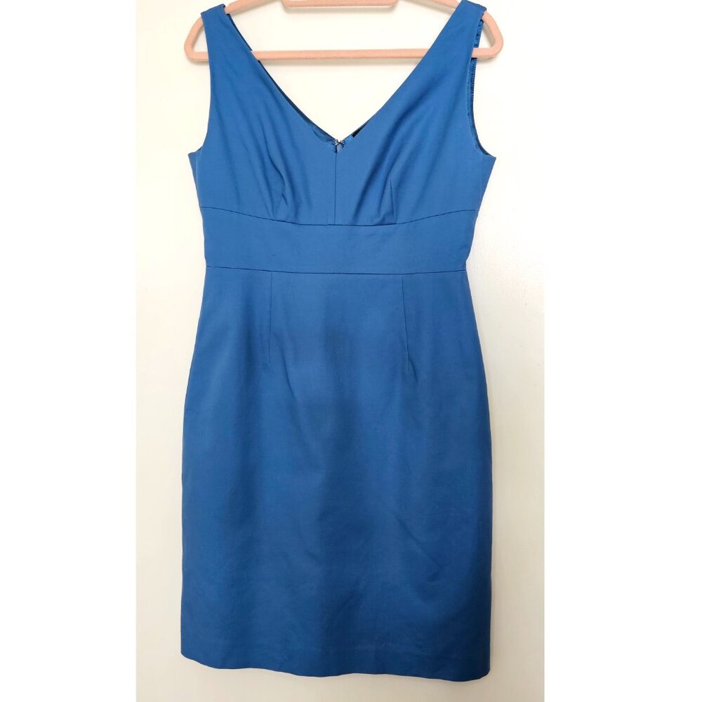 Tahari Cotton Blend Sleeveless Sheath Midi Dress US 6